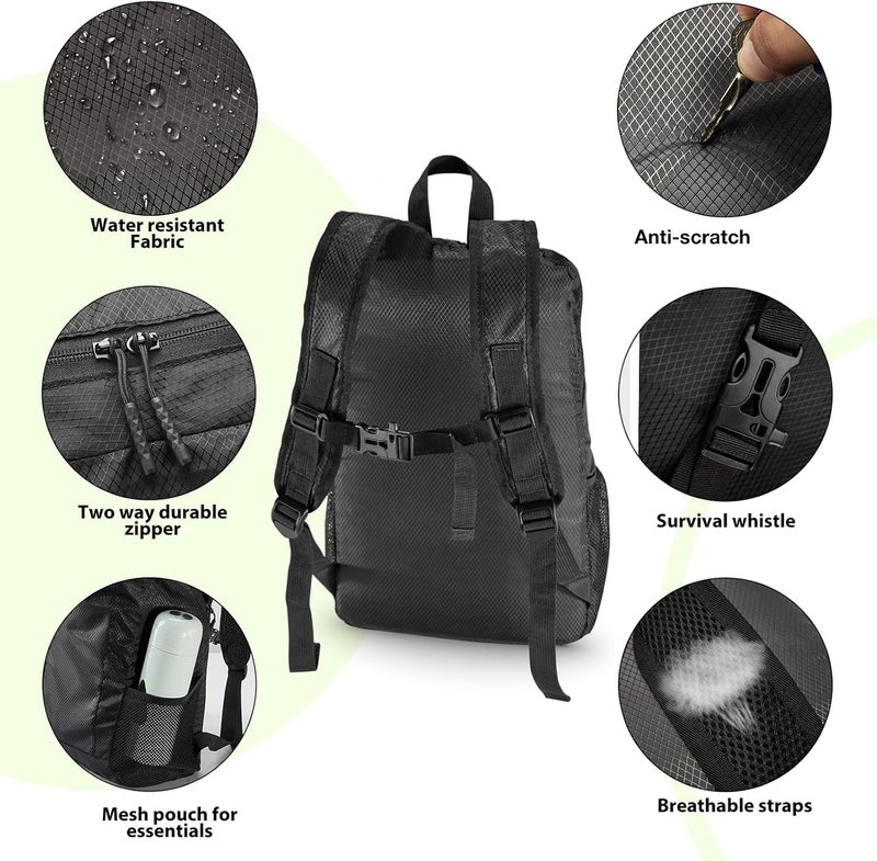 VPBAGE Store 15L Water-resistant Hiking Daypack, Small Backpack Travel Outdoor, Lightweight Day Pack with Tool Loops - Image 3